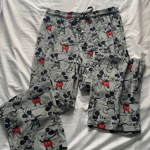 DISNEY Official Mickey Mouse Gray Pants - Large